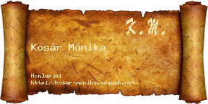 Kosár Mónika névjegykártya