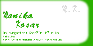 monika kosar business card